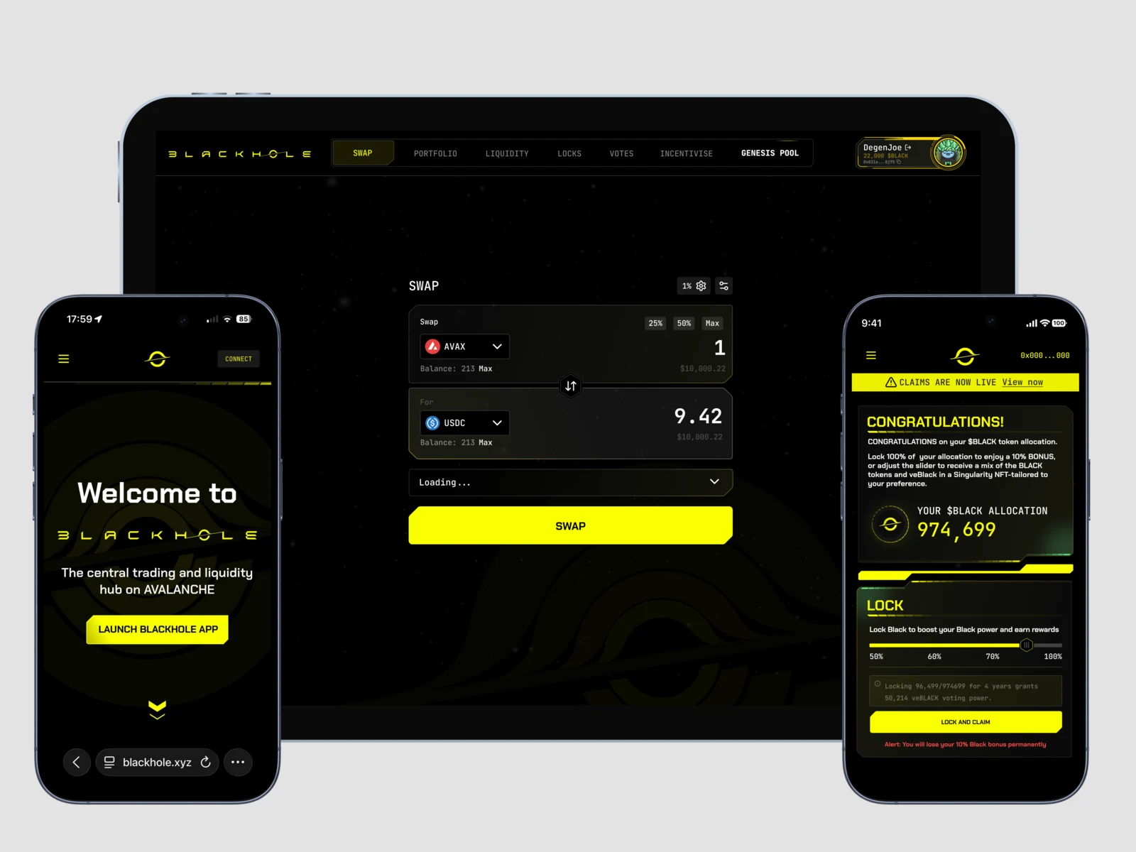 Blackhole DEX product design