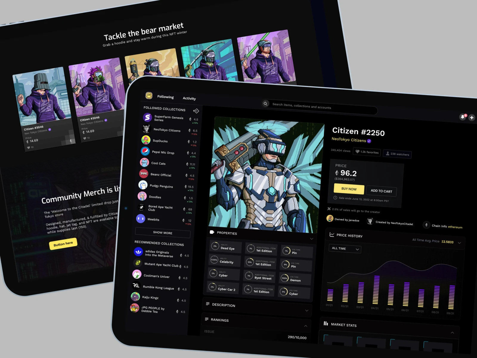 GigaMart NFT marketplace product design