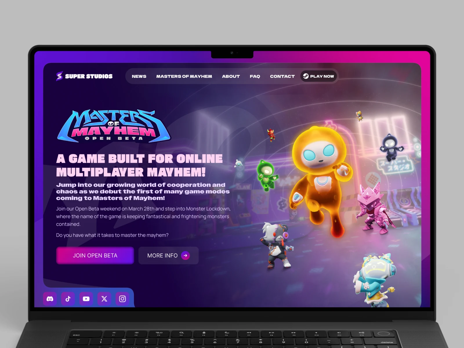 Super Studios website and digital experience