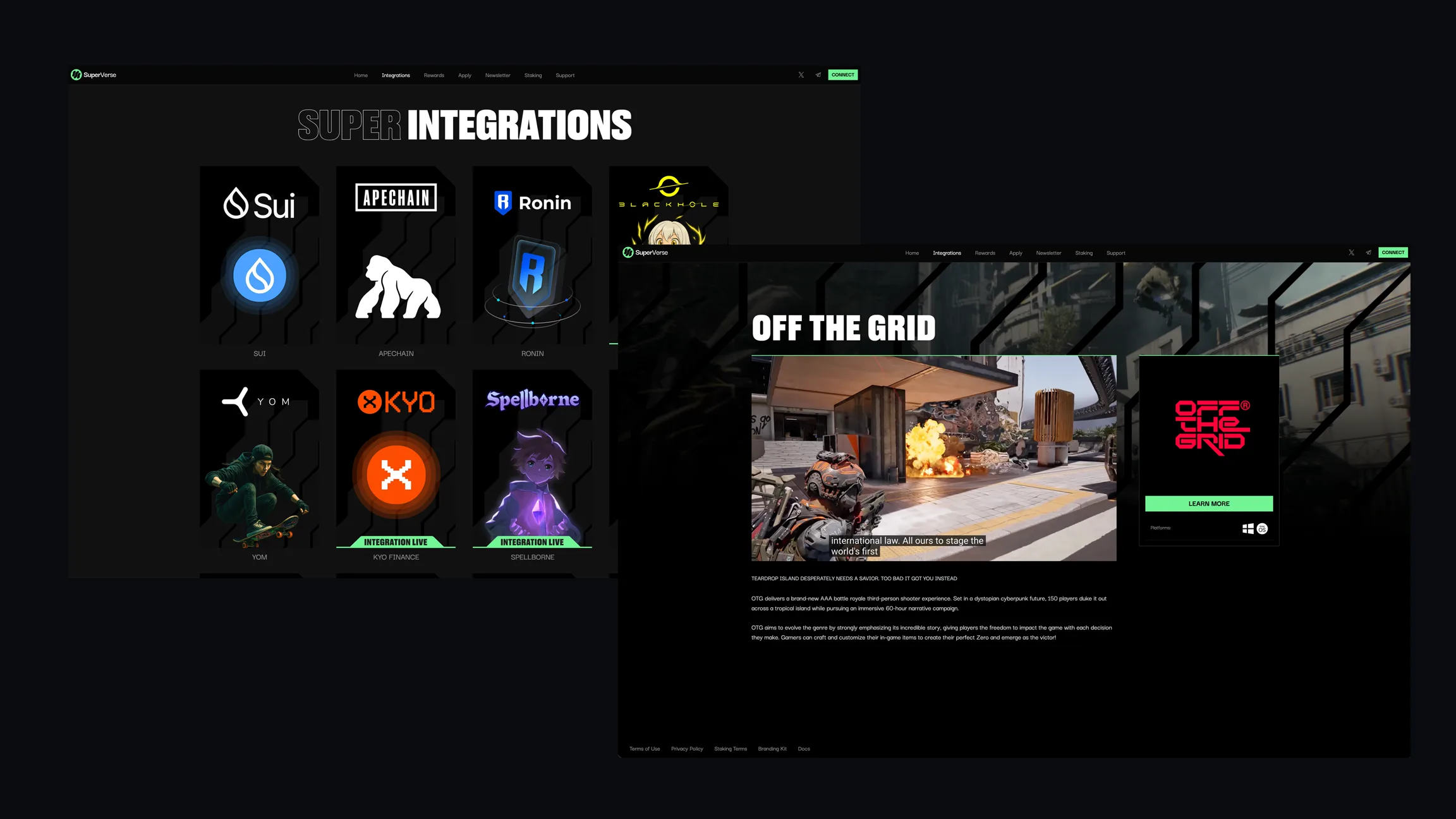 SuperVerse game integrations and partner ecosystem interfaces
